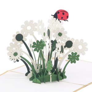 Cartes de vœux 3D Fleur blanche Carte de vœux 3D pop-up 2026 Cartes de vœux faites à la main Carte de vœux 3D pop-up Carte en quilling 3D - Product Image 1