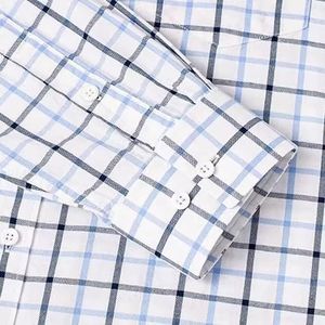 Venta al por mayor camisas de vestir de manga larga para los hombres de ajuste regular Camisa de algodón de los hombres - Product Image 5