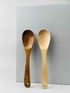 ช้อนไม้ทำด้วยมือทำจากไม้ธรรมชาติสำหรับทำอาหารและกวนเหมาะสำหรับใช้ในครัวและเตรียมอาหารทุกวัน - Product Image 4
