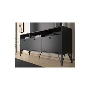 Armadietto Rhea 160 cm, connessione Minifix, grande unità TV-Console-nero/nero