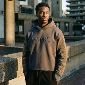 Sweat à capuche pour homme 2026, poids lourd, 500 g/m², en polaire de coton, coupe ample, manches longues, broderie, pull-over streetwear, OEM - Product Image 2