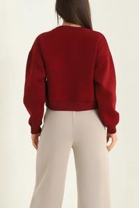 Sweat-shirt élégant pour femmes Pull à épaules tombantes Arrivée Sweat-shirt pour femmes dans différents styles Sweat-shirt avec logo personnalisé pour femmes - Product Image 3