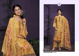 Trajes de boda para mujer Digital con estampado de algodón puro 100%, pantalón bordado y Dupatta disponibles para la venta en la India, hechos con seda - Product Image 5