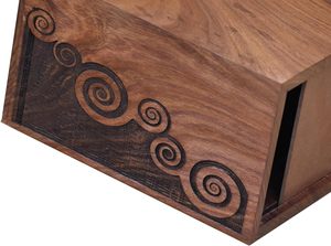 Urna de madera para adultos con diseño circular de cremación para cenizas, entierro funerario, recuerdos para mascotas, urna decorativa creativa conmemorativa grande - Product Image 6