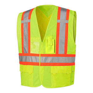 Chaleco DE SEGURIDAD DE MALLA reflectante Ropa de trabajo de alta visibilidad Chaleco DE SEGURIDAD Uniforme Chaleco DE TRABAJO acolchado para hombres Servicio OEM - Product Image 1