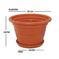 Bandeja de Plástico Resistente de Alta Calidad para Macetas, Estilo Moderno y Elegante, para Uso en Interiores y Exteriores, Color Terracota, Logotipo Personalizado