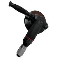 Meuleuse pneumatique à angle droit BOA, roue de 180 mm, 7000 tr/min, échappement avant, interrupteur rotatif, outil de débavurage métallique, 2,4 CV