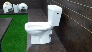 Calidad de exportación P/S-Trap Symphonic Gravity Flushing Cerámica Sanitario WC Forma cuadrada Baño Armario de agua de dos piezas - Product Image 4