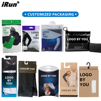 IRun Logo cetak kustom Gamer PC/Spandex, SET lengan kompresi bernafas profesional pola