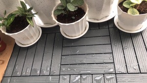 Giá rẻ không thấm nước DIY lồng vào nhau sàn nhựa ngoài trời <span class=keywords><strong>Composite</strong></span> decking gạch 5 thanh dễ dàng cài đặt - Product Image 4