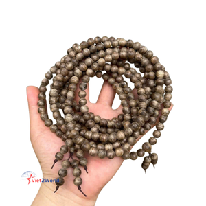 สร้อยข้อมือที่เหนือกว่า8มม. แบบเวียดนามลูกปัด108คุณภาพสูงไม้กั้งธรรมชาติสีดำผลิตภัณฑ์ลูกปัดไม้ - Product Image 5