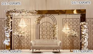 Stylish Events Decor Backdrop Metal <b>Frames</b> Wedding Party Stage Decor Metal <b>Arches</b> Wedding U Shape Metal Gold <b>Arch</b> & Candle Walls - Product Image 3
