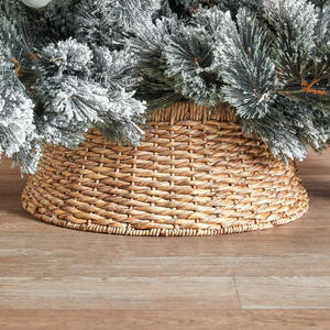 Hot Sale Christmas Tree Collar Home Decoration Supplies Xmas Tree Skirt Cover Handmade Wholesale Products Items Bamboo Outdoor - Product Image 1