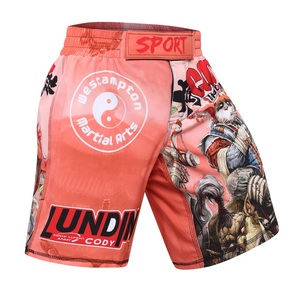 High Street Custom MMA Grappling <b>Shorts</b> Quick Dry Breathable Compression Training <b>Knee</b> <b>Length</b> with Solid Pattern Decoration - Product Image 1