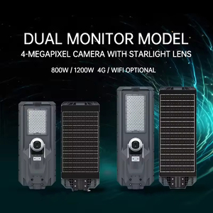 ضوء الشارع الشمسي الكل في واحد و 4G أو WIFI كاميرات CCTV مزدوجة تعمل بالطاقة الشمسية مقاومة للماء HKV W - Product Image 5
