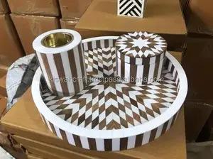 Quality <b>Bone</b> Inlay Agarwood Mubkhar Burner Bakhoor Incense & Aromatherapy Diffuser for Ramadan Special Religious Use From India - Product Image 3