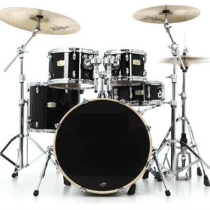 Hiqh Quality 5PC Shellss Packk con 22 Kickk 14 Snaree Drumss en Raven Blackss para Studentss y Workingss - Product Image 1