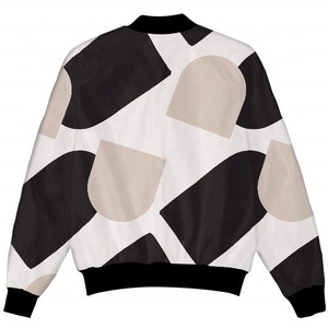 เสื้อแจ็คเก็ตบอมเบอร์แบบซับลิเมชั่นเต็มตัวสำหรับผู้ชาย สไตล์วาร์ซิตี้ น้ำหนักเบา สตรีทแวร์ ขายส่ง - Product Image 4