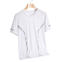 Logo personnalisé OEM, tricoté sur le devant, sportif, été, homme, coupe ample, séchage rapide, respirant, écologique, décontracté, grande taille, streetwear