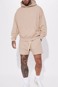 Sudadera con capucha transpirable de algodón grueso liso en blanco personalizada al por mayor de alta calidad - Product Image 2