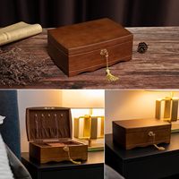 Boîte à bijoux en bois avec serrure et clé pour femmes, taille moyenne, en bois naturel véritable, boîtes organisatrices antiques verrouillables pour filles avec grand espace
