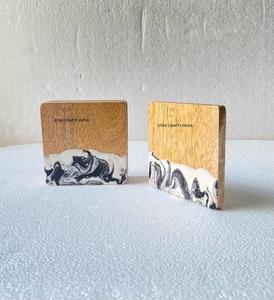 Posavasos para servir té de mejor diseñador, resina epoxi multifuncional y Estera de té de madera de acacia, vajilla de pago, accesorios de cocina - Product Image 2