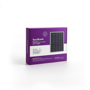 Panneau solaire monocristallin HJT Sun2Earth 500W 18V certifié TUV pour utilisation en extérieur - Product Image 2