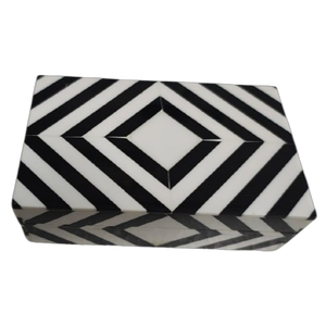 Trang trí nội thất bằng gỗ thủ công mỹ nghệ đen trắng Tam giác nghệ thuật lưu trữ tổ chức hộp - Product Image 1