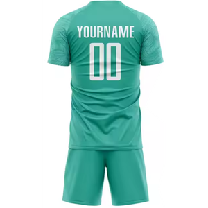 เสื้อฟุตบอลพิมพ์ลายพิมพ์โพลีเอสเตอร์แบบลอกลายสีทึบออกแบบโลโก้ได้ทั้งชายและหญิง100% ผ้าโพลีเอสเตอร์ - Product Image 6