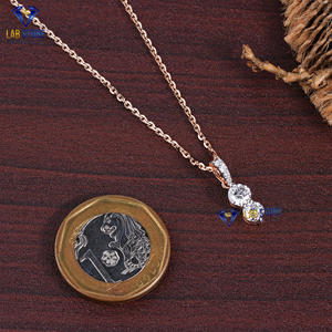 จี้เพชรโรสโกลด์ทรงกลม 1.71 TDW โดย Labstone/ กระพริบด้วยวิธีพิเศษของคุณ/ สี EF-VS - Product Image 4