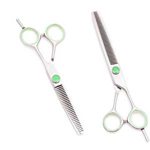 Juego de Tijeras de Peluquería Profesionales de Acero Inoxidable para Cortar y Entresacar, para Uso en Casa o Salón, Tijeras de Peluquería Rectas y Afiladas con Estuche de Cuero - Product Image 5