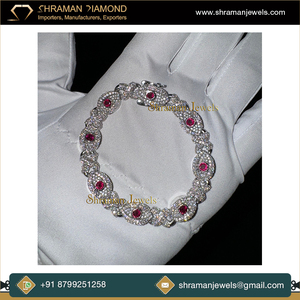 Trending Rapper's Hip Hop Jewelry <b>Silver</b> Plated 925 <b>Silver</b> Moissanite Custom Iced Infinity Cross Eye Cuban Link <b>Bracelet</b> Party - Product Image 5