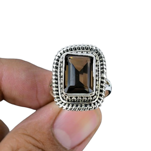 925แหวนพลอยบุษราคัมเงินสเตอร์ลิงทำด้วยมือเงินแหวนสไตล์ Boho สำหรับผู้หญิงของขวัญแต่งงานสำหรับภรรยา - Product Image 1