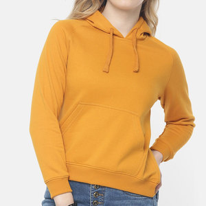 เสื้อฮู้ดผู้หญิงแบบสวมหัว ระบายอากาศได้ดี สไตล์ล่าสุด สีพื้นเรียบๆ ขายส่ง - Product Image 1