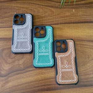 2025ใหม่เคสโทรศัพท์หนังแท้บูตสติทช์แต่งมือสไตล์วินเทจหรูหราคุณภาพสูงสำหรับ iPhone - Product Image 2