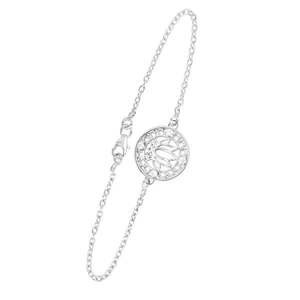 สร้อยข้อมือเงินแท้ 925 ประดับดอกบัว Arihant Gems & Jewels สำหรับพี่ชาย/บรา/บรายา/พี่ชาย - Product Image 1