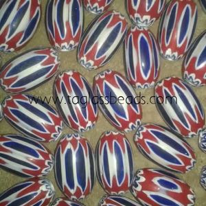 Feuille d'argent Mix Couleur Four Mix Perles Perles de verre DIY Perles de chevron de verre - Product Image 1