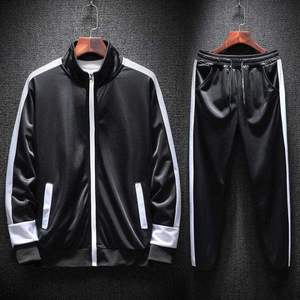 Conjuntos de chándal de fútbol sólido de invierno para hombre de alta calidad, ropa deportiva con cremallera, chándales de entrenamiento de fútbol transpirables de 2 piezas - Product Image 3