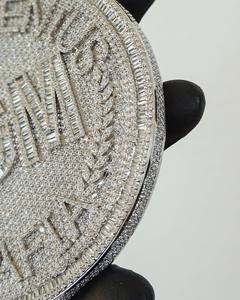 Bijoux de bus 3D brillants personnalisés pour hommes, testeur de diamants de passage de Moissanite VVS, pendentif boule 3D plaqué glacé - Product Image 3