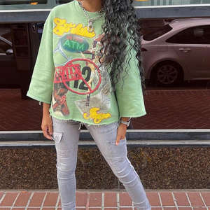 Camiseta de Hombre con Cuello Redondo, 100% Algodón, Estampado DTG, Dobladillo Deshilachado, 280 g/m², Felpa Francesa, Estampado Gráfico Recortado |   Ecológico y de Gran Tamaño - Product Image 6