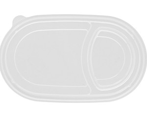 Envase de plástico para alimentos, desechable, negro, de 2 compartimentos, para llevar, para entrega de comida, caja para llevar de restaurante de curry y arroz. - Product Image 5