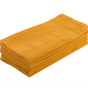 Servilletas de mesa recicladas de alta calidad, servilletas lisas tejidas amarillas para boda, cocina, cena, uso de avión, para restaurantes, hoteles - Product Image 1