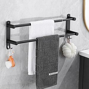 Porte-serviettes mural en métal doré Accessoires de salle de bain modernes Porte-serviettes décoratif élégant Porte-serviettes de bain élégant - Product Image 5