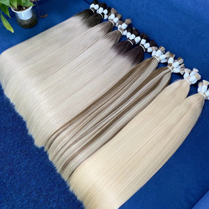 Extensions de cheveux en vrac de haute qualité au prix de gros 100 grammes 12 pouces double texture claire couleur pleine - Product Image 1