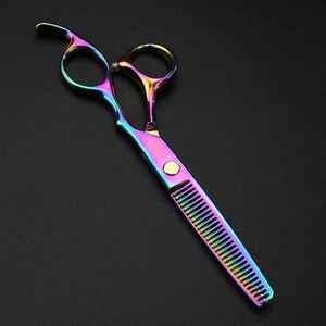 Juego de tijeras de corte de pelo de alta calidad, tijeras de adelgazamiento, tijeras de peluquería recubiertas de Color titanio, tijeras de corte de pelo - Product Image 6