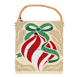 Sac de téléphone portable perlé à la main personnalisé fabriqué en Inde pour les fêtes de Noël et les cadeaux de vacances - Product Image 4