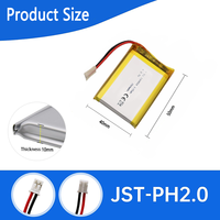 104050 Batterie au lithium polymère 3.7V 2500mAh haute capacité, énergie 9.25Wh pour appareils haute puissance 104050 103450 505060 654060