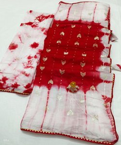 Saree de mariage à bas prix avec détail de dentelle florale - Product Image 4