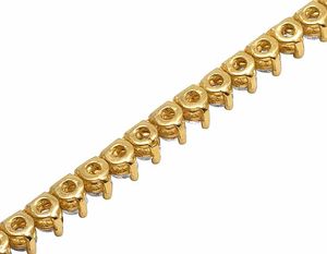 Collar de tenis de oro de 10K personalizado con diamantes cultivados en laboratorio de corte redondo Una cadena helada de moda para mujeres - Product Image 3