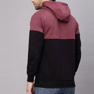 Sudaderas con capucha de moda para hombre de alta calidad, cuello con capucha de Color sólido puro con cremallera para invierno, venta al por mayor - Product Image 3